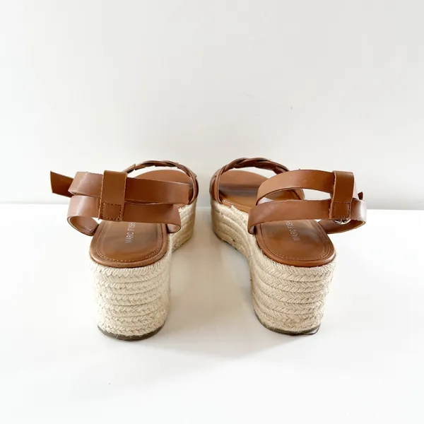 Marc Fisher Jinky Platform Espadrille Sandal Shoes Brown 7.5 - Image 4