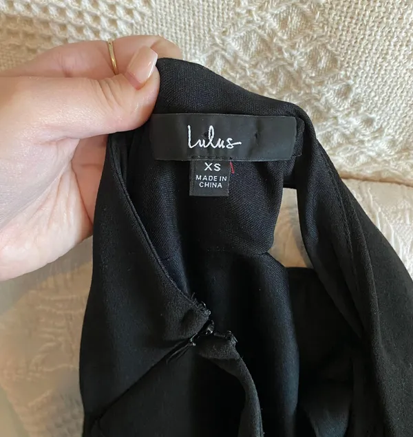 Lulu’s black gathered detailing one shoulder full length dress - Image 3