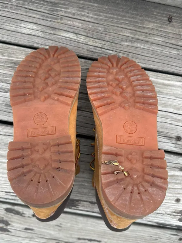 Timberland 6 Inch Premium Waterproof Boot 'Wheat' Nubuck Size 5.5 Women’s Size 7 - Image 6