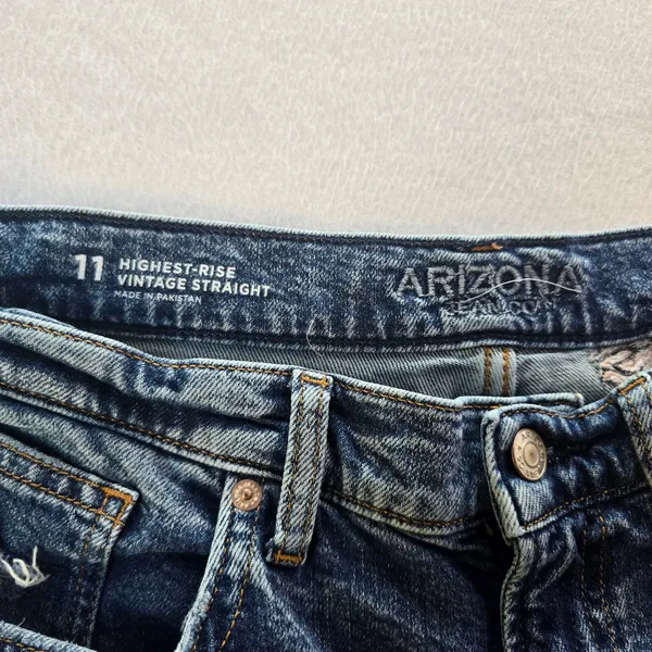 Arizona Jean Co Highest-Rise Vintage Straight Floral‎ Embroidered Jeans 11 - Image 2