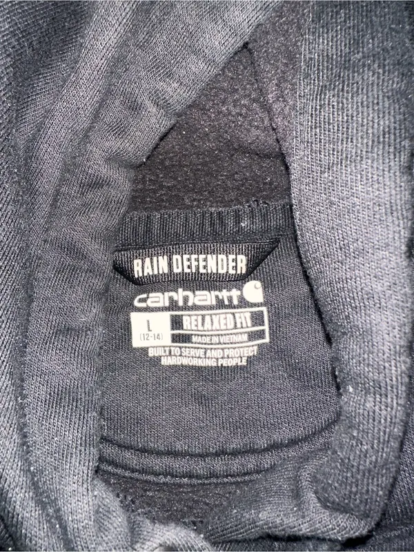 Carhartt Black Hoodie Size Large 0491 - Image 3