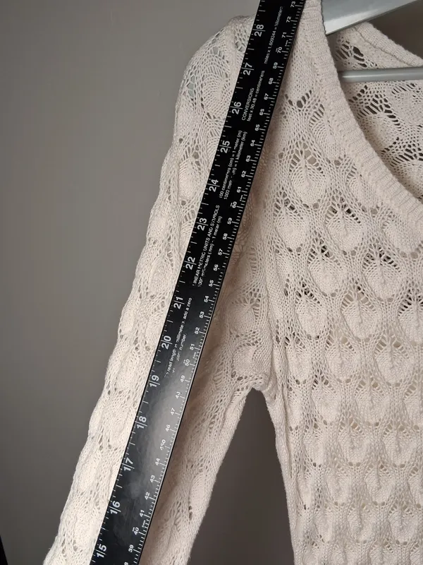 Olive & Oak Cream Cable-Knit Maxi Dress - Image 6