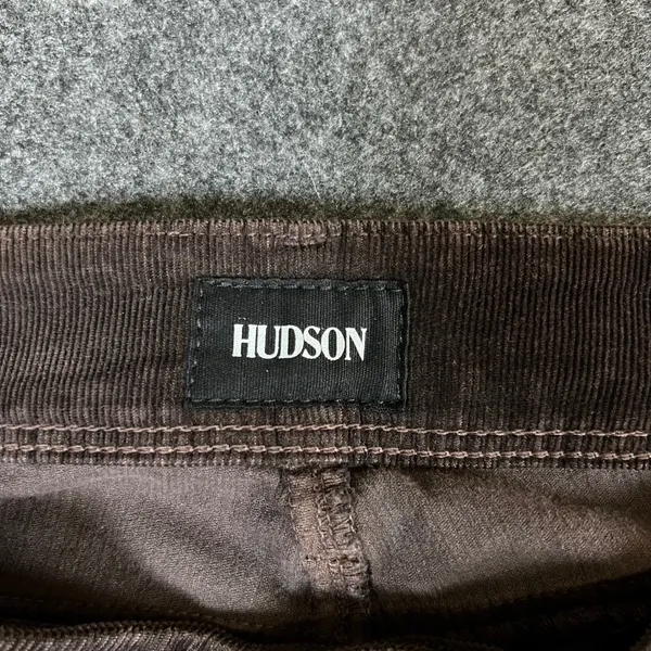 Hudson Collin Flap Skinny Jeans 29 Chocolate Brown Corduroy Low Rise Y2K Fall - Image 3