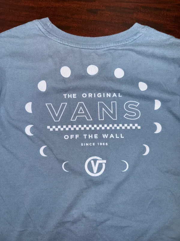 Vans Long Sleeve Moon Phases Tee Size Medium - Image 4