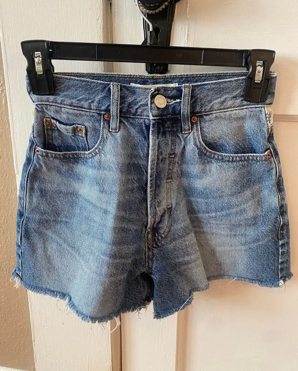 PacSun Denim Shorts with Floral Detail - Image 2