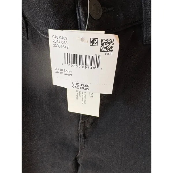 American Eagle High Rise Dream Stretch Jegging Proper Black 10 Short 30W 2654 - Image 3