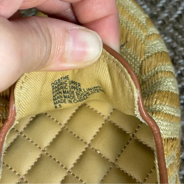 Birdies Womens Chevron Woven Slip-On Loafers in Natural Tan Sz 8.5 Casual Comfy - Image 9