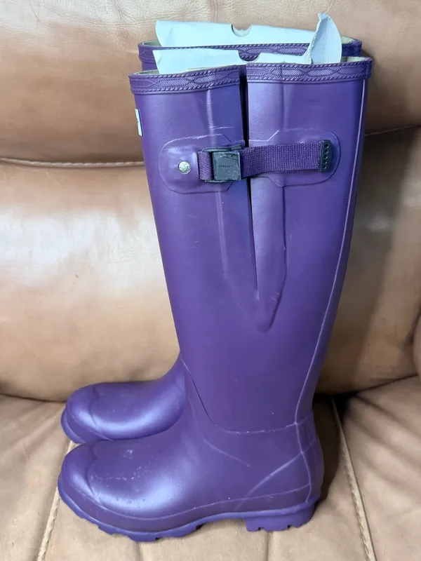 Hunter Norris Field Side Adjustable Purple Boots - Image 2