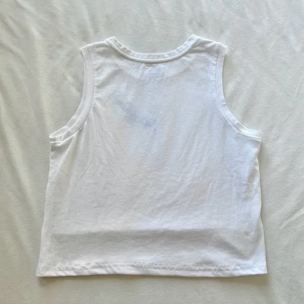 Notre Dame gold and white disco ball embroidered tank top - Image 9