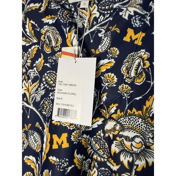Smith & Quinn Women's Tory Dress Navy & Marigold Michigan Floral Dress Sz S NWT - Image 4