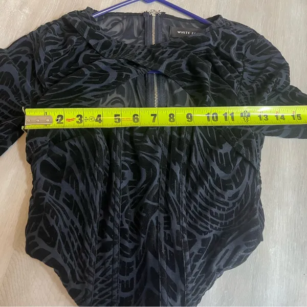 Stylish Black Patterned‎ Women's Top Size undefined - Image 7