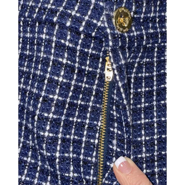 Lilly Pulitzer Tweed Gretchen Preppy Hi Rise Short Navy Fantasy Checkerboard 12 - Image 10