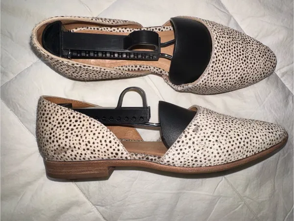 Madewell Black Vamp Spotted Cream Loafers - Image 4