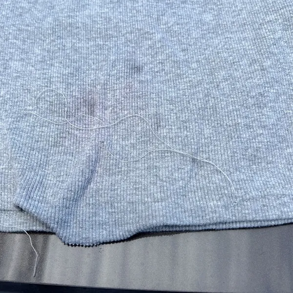 The Great Extra small black thermal oil stained up crop top - Image 2