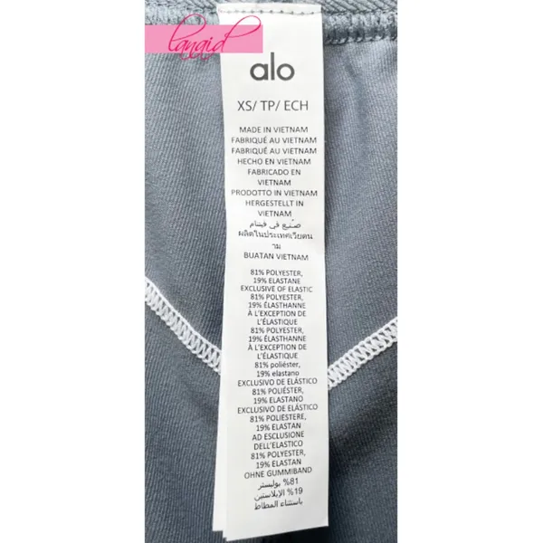 Alo Airbrush High-Waist Heart Throb Legging Steel Grey White Hi-Rise Waisted XS - Image 8