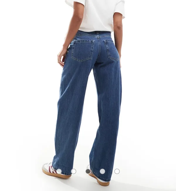 Hollister Low-Rise Taper Baggy Denim Jeans - Image 3