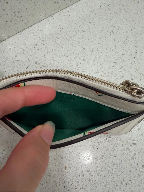 Kate Spade Staci Watermelon Party Medium L-zip Card Holder key ring NWOT - Image 3