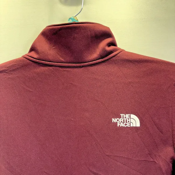 The North Face Jacket Womens Fleece Burgandy‎ Orange Full Zip Activewear Small - Image 6