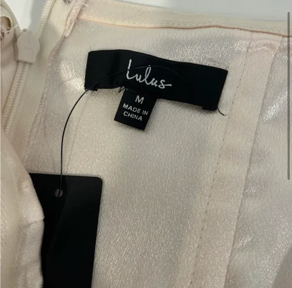Lulu's Tan Strapless Sheath Dress Cocktail - Image 3
