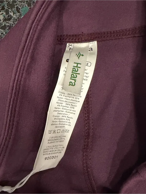 NWT! HALARA Purple Flare Leg Pants Women’s Medium 7/8 - Image 5