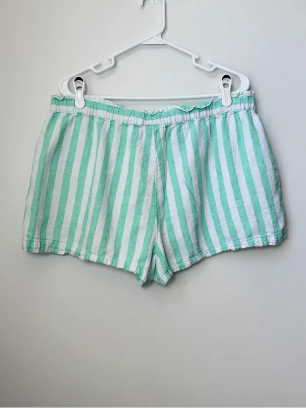 Stoney Clover x Target Mint‎ Green Striped Linen Blend Shorts Womens XL Coastal - Image 3