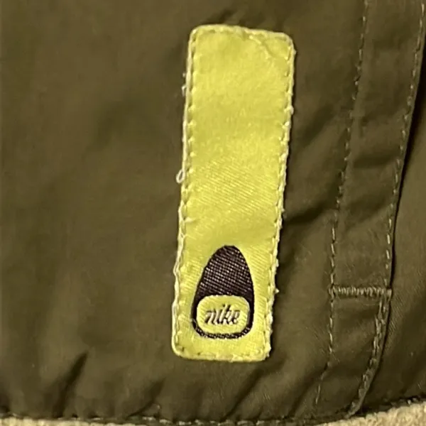 Nike Reversible Olive Tan Two Fabric Mock Neck Two Way Full Zip Up Vest- Small - Image 8