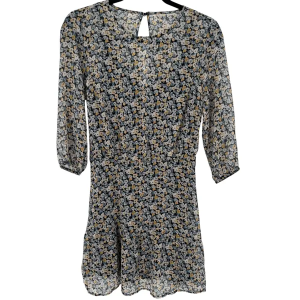 NWT Abercrombie & Fitch Womens Ditsy Floral Sheer Mini Dress Size Small Feminine - Image 4