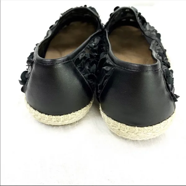 Aerosoles Let’s Drive Flutter Ruffle‎ Espadrille Slip On Loafers Black 10.5 W - Image 6