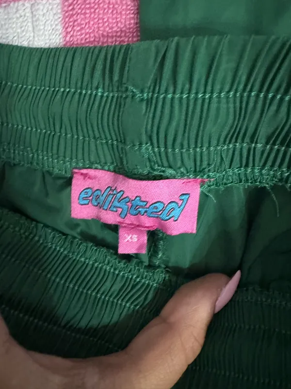 Edikted green and white pants - Image 3