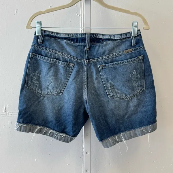 KanCan LA Distressed Rolled Up Mini Denim Jean‎ Shorts Medium KC8407YT - Image 2