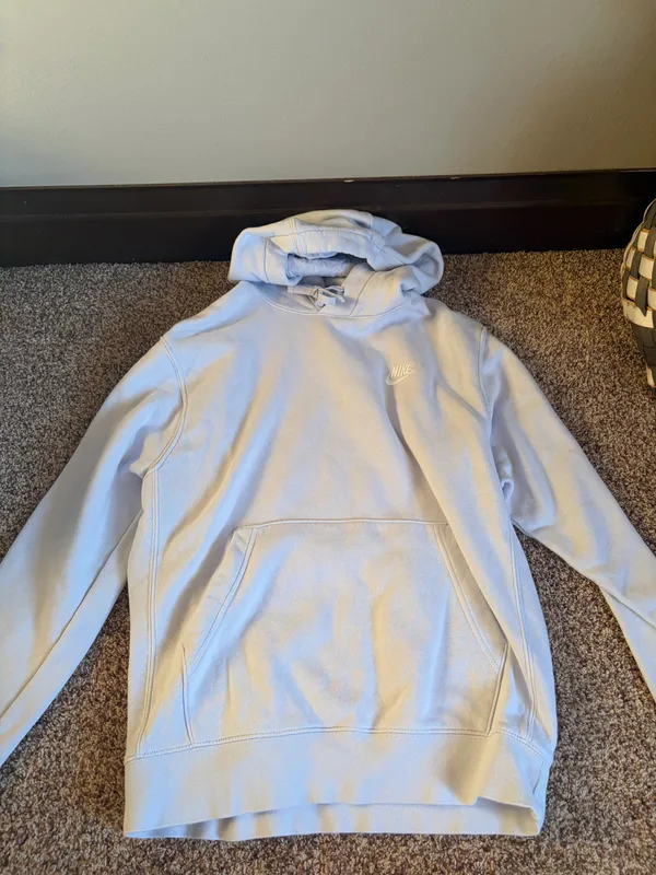 Small Nike Light Blue Hoodie - Image 2