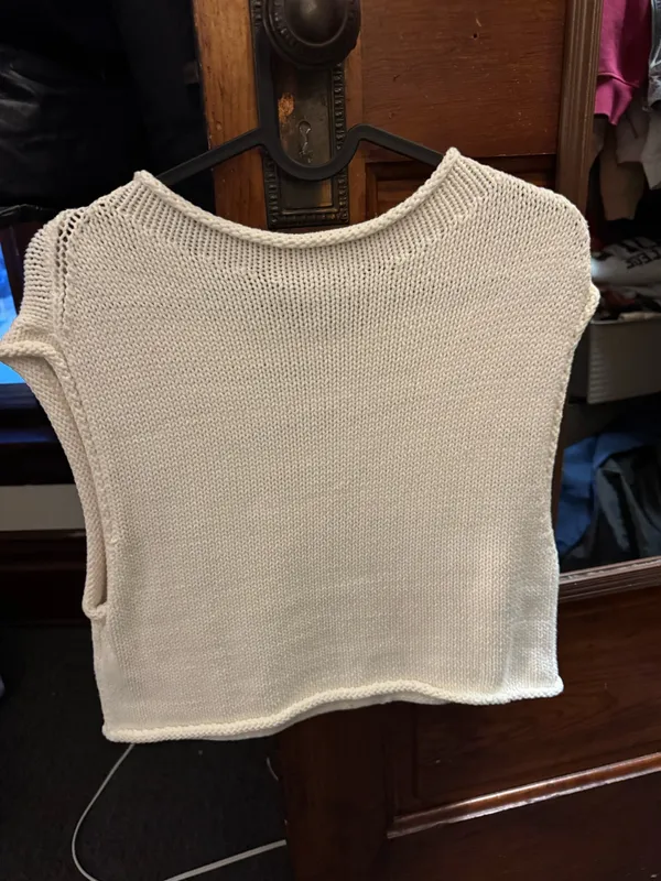 knit sweater vest White - Image 3