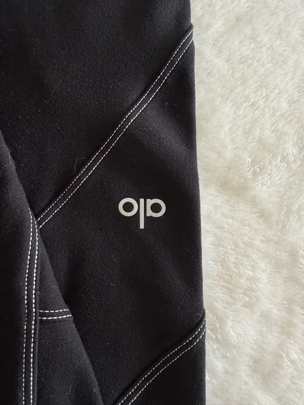 Alo Yoga Black High Waisted Leggings S Sculpt Seam Activewear Gym Yoga - Image 4