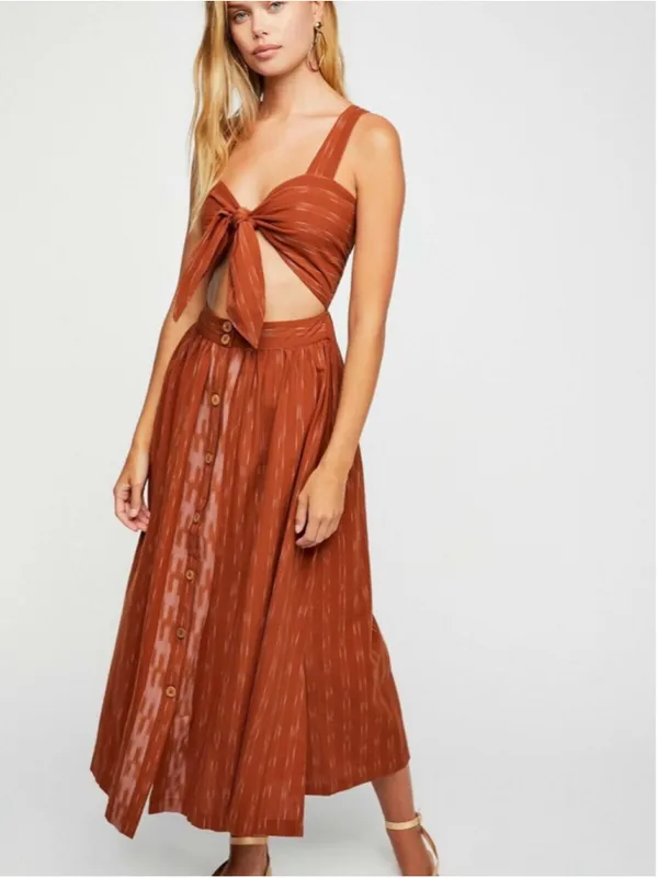 Free People Caldasi Midi Dress Size L - Image 10
