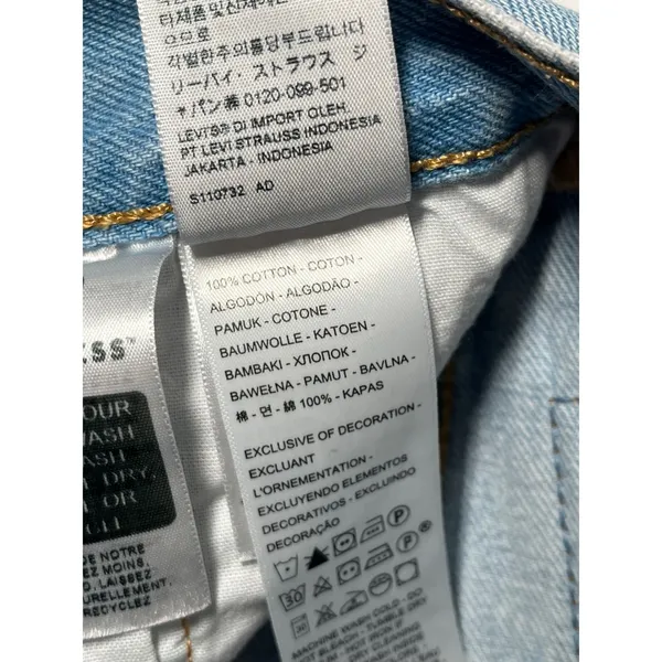 Levis Premium 501‎ Original Shorts Light Wash Distressed Cut Off W27 56327-0086 - Image 4