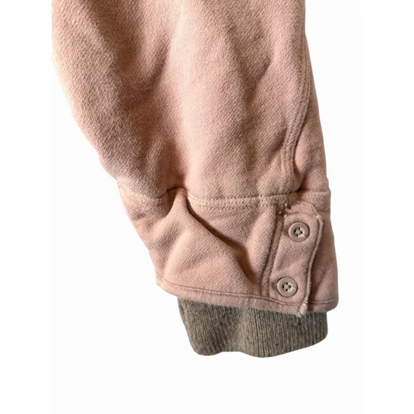 Free People FP Movement Apex Pullover Blush Pink Quarter Zip Oversized Sweater L - Image 6