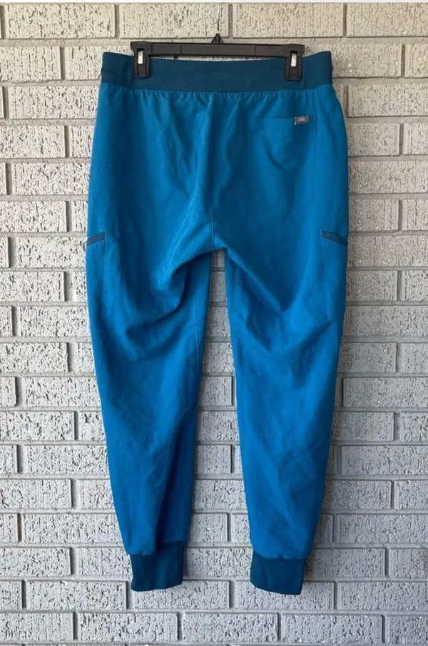 FIGS Limited Edition Maua Scrub Jogger Pants in Alps Blue Size Medium - Image 4
