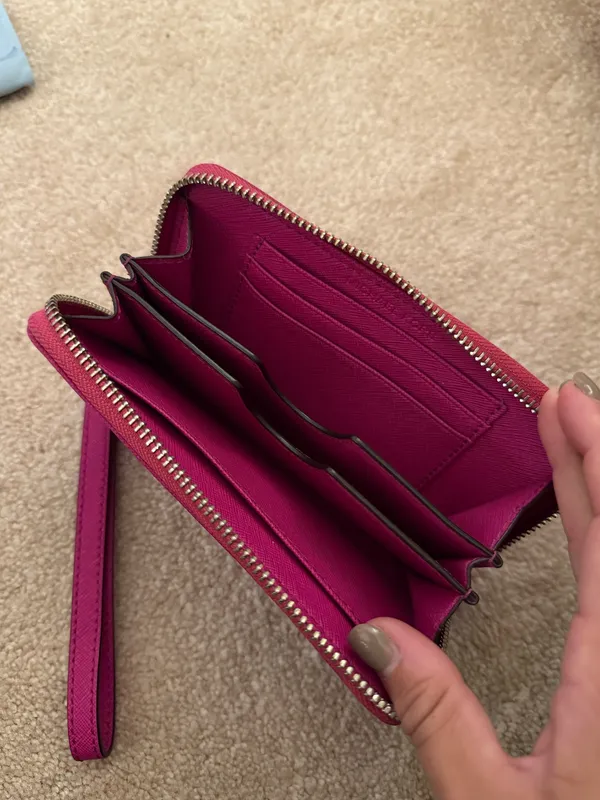 Michael Kors Fuchsia Leather Wristlet Wallet - Image 5