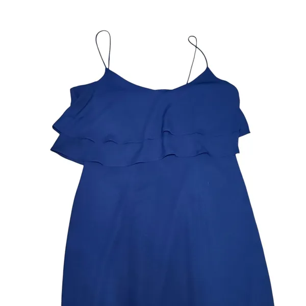 Love, LIkely Navy Blue‎ Sleeveless Layered Ruffle Evening Gown Size 4 - Image 10