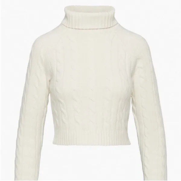 Aritzia Sunday Jones Cropped Cable Knit Turtleneck Cropped Sweater - Image 2