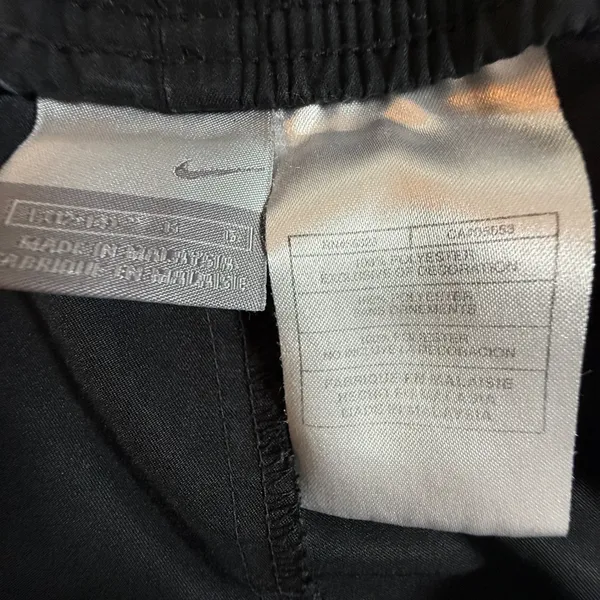 Nike Vintage Y2K Track Pants Black White Side Stripe Womens Athletic Size L Wide - Image 9