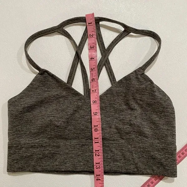 JoyLab Strappy Back Sports Bra Gray Heather Size M Medium - Image 5