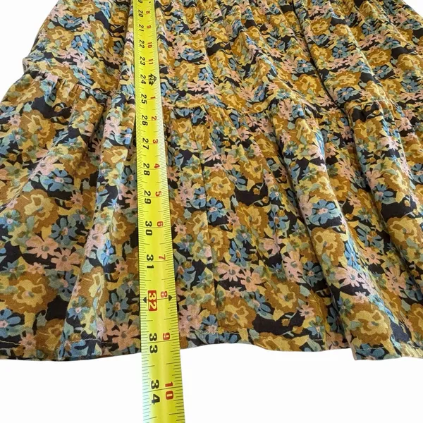 Natural Life Floral Tiered Boho Babydoll Dress Size XS/S Cottage Hippie Festival - Image 6