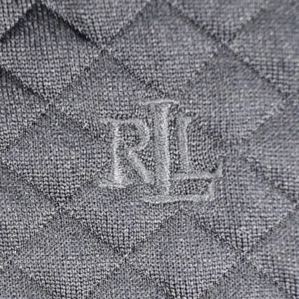 Lauren Ralph Lauren Navy Blue Quilted Front Full Zip Jacket XL Raglan Sleeve - Image 5