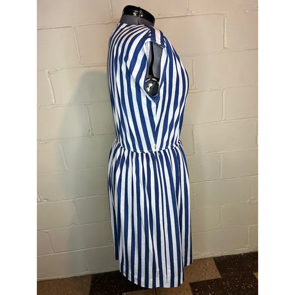 dress knit striped blue white - Image 7