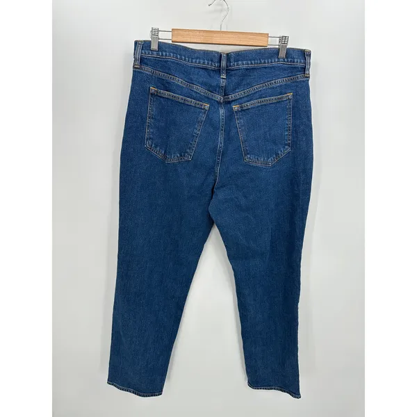 Abercrombie The Ankle Straight Ultra High Rise Denim Jeans Women‎ 33/16L NWT - Image 2