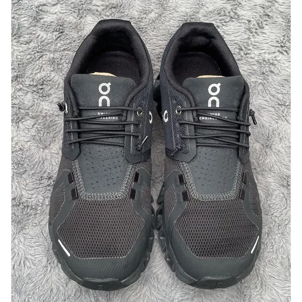 On Cloud 5 All Black Sneakers Wms 6.5 Running Walking Gym Lifestyle Minimalist - Image 3