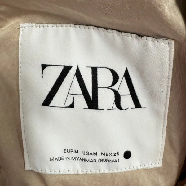 Zara Water Repellent Parka Tan Khaki Longline Hooded Utility Jacket 0518/046/710 - Image 8
