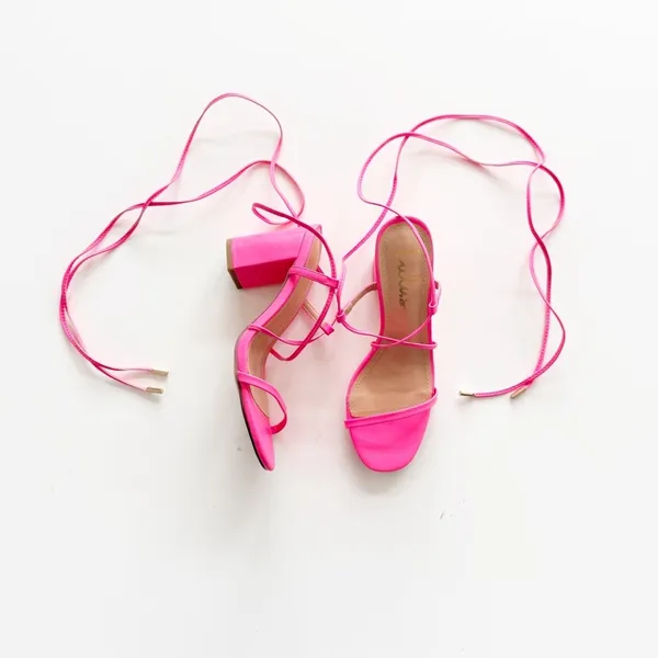 Lulu’s Neon Pink Lace Up Shoes size 7 - Image 3