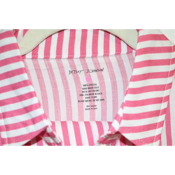 Betsey Johnson Heart Patch Cabana Button Up Shirt & Shorts Cover-up Set - Image 7